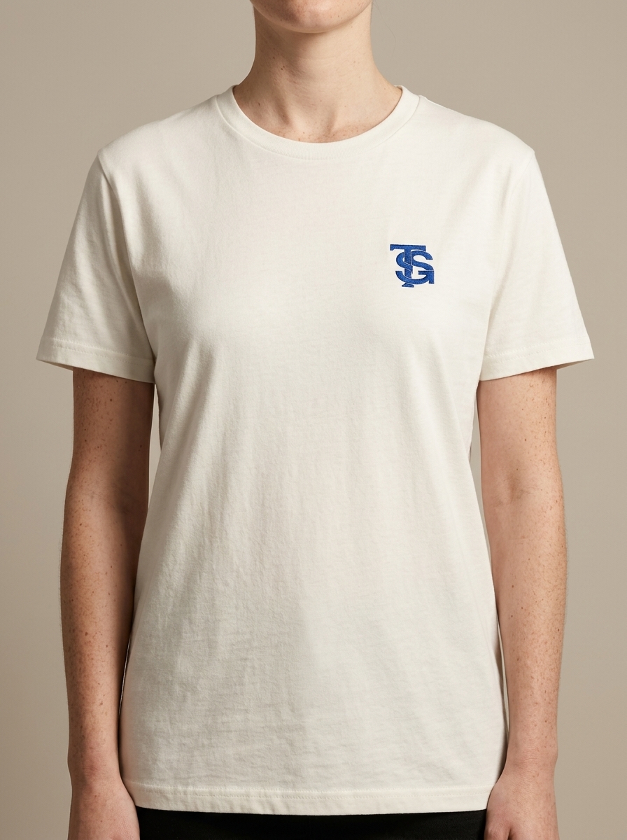 The Monogram Tee — Cobalt